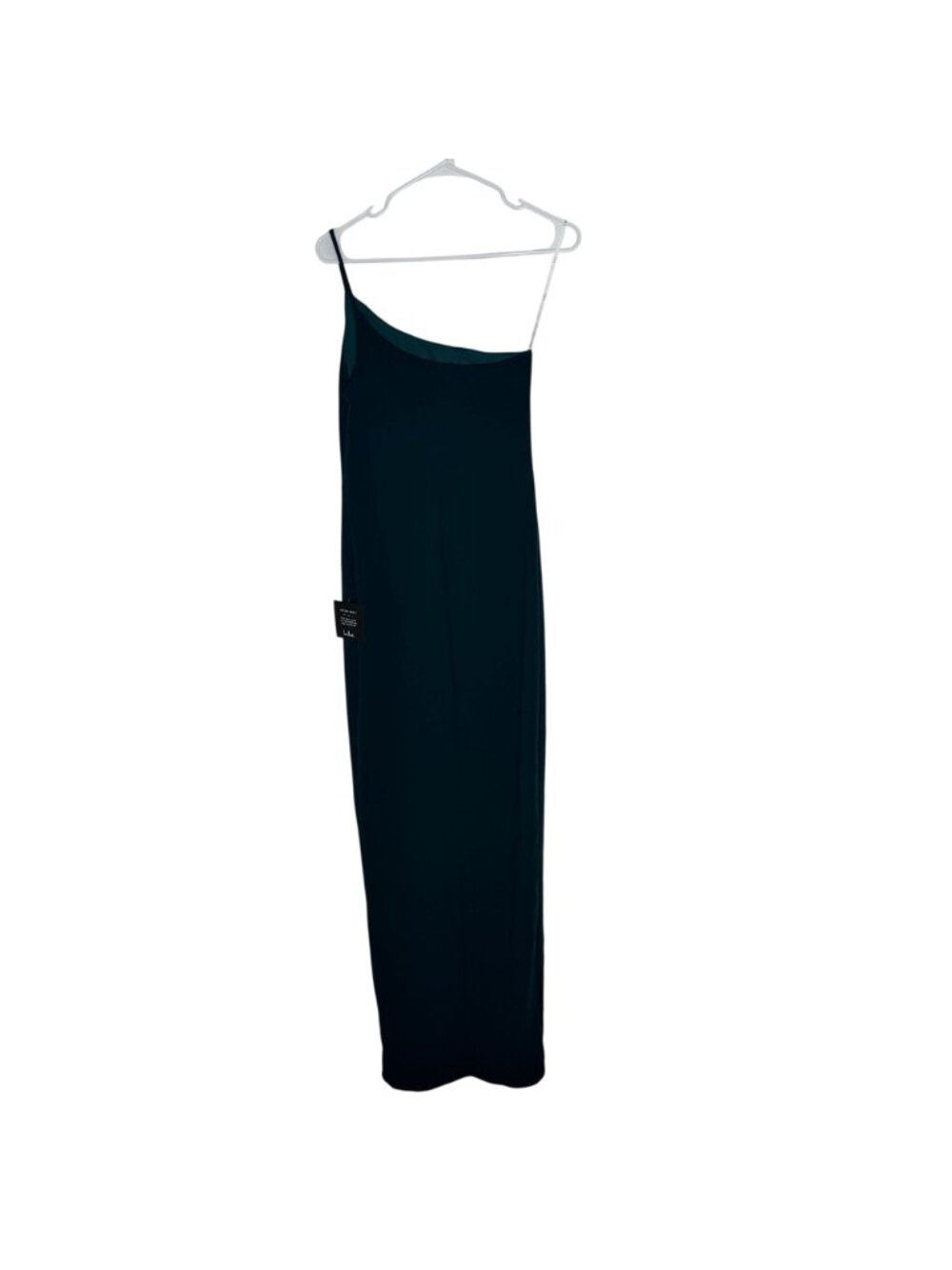 Lulus Elegant Allure Hunter Green One-Shoulder Sleeveless Midi Dress Size Lg NWT - Picture 6 of 6